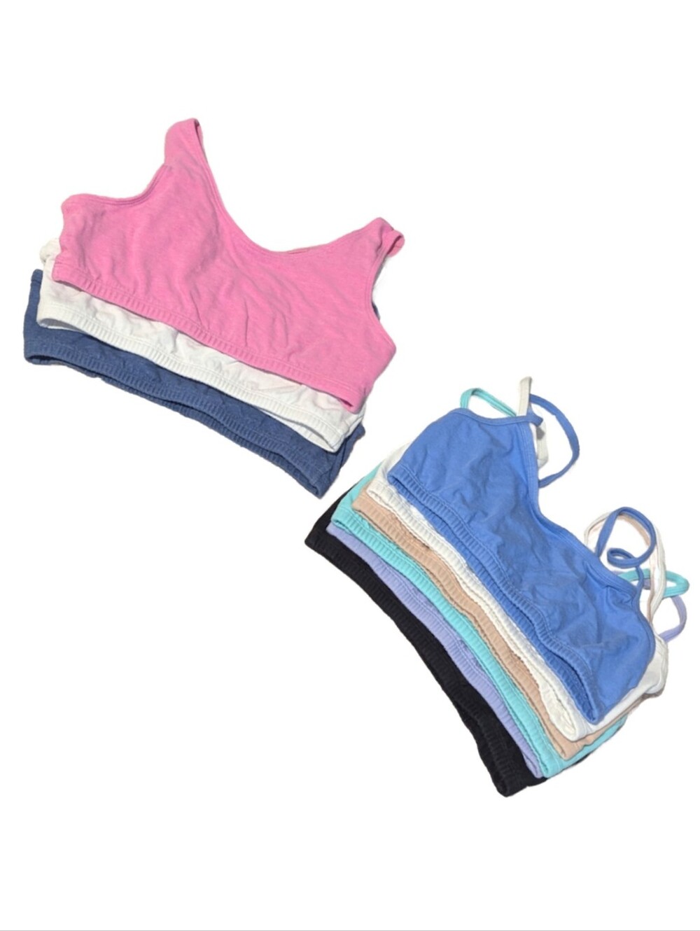 Bundle Girls Bras Training Bras Camis Sports Bras Size 36 Girls 10/12 Cotton - Picture 2 of 4